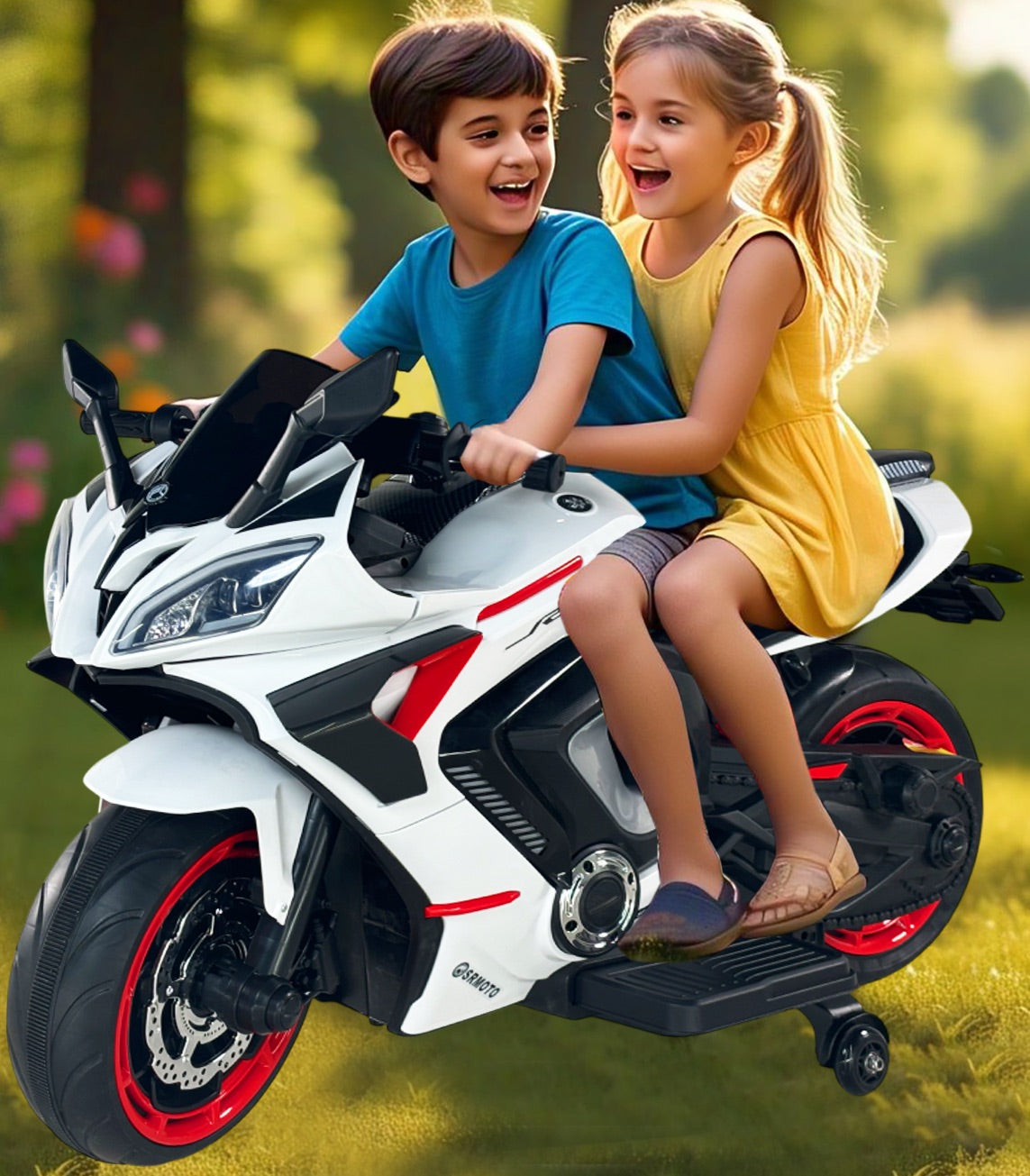 Kids Big Size Electric Motorbike USB & Music Player Toy For 3 To 12 Years Bike Battery Operated Ride On