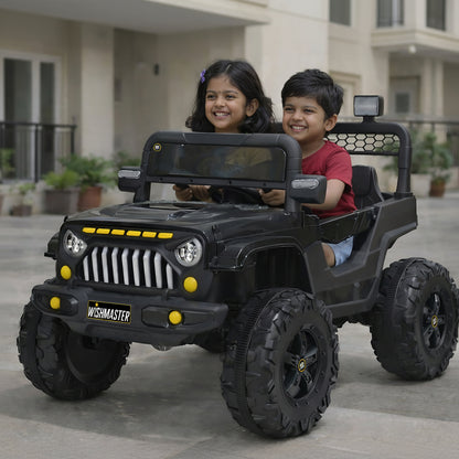 Kids 4x4 Thar Jeep| Kids Driving Electric Car| Remote + Steering + Mobile App Control| [1-6 Year]