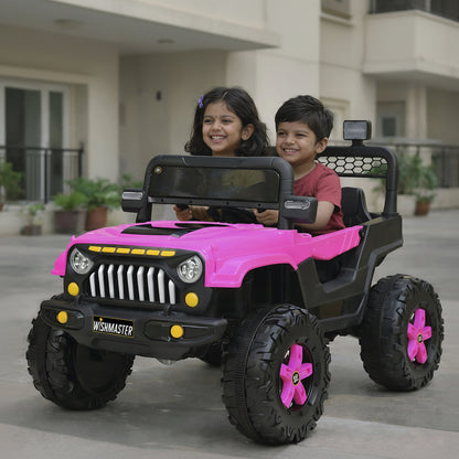 Kids 4x4 Thar Jeep| Kids Driving Electric Car| Remote + Steering + Mobile App Control| [1-6 Year]
