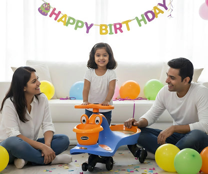 Kids Magic Duck Twister Ride On| Swing Car| Non-Battery Operated | [1-6 year]| Blue-Orange Color