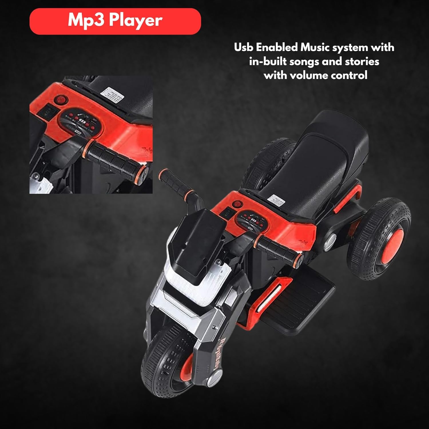 Kids Ride On Bike Toy for Ages 2, 3, 4 Years, Birthday Gift for Boys and Girls (Royal Baby EV Bike [ 2,3,4 Year Kids]