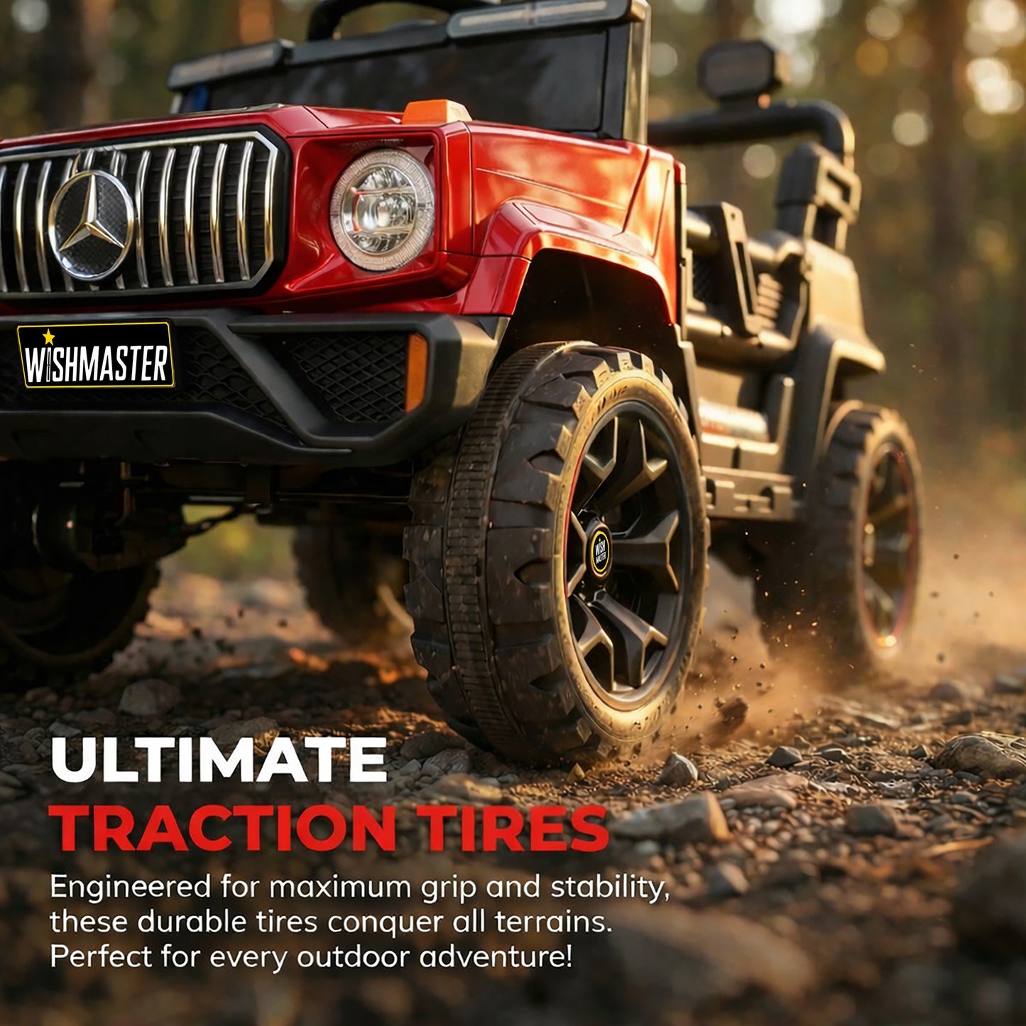 Kids 4x2 Thunder Jeep| Electric Driving Car| Remote + Steering + Mobile App| [1-6 year]