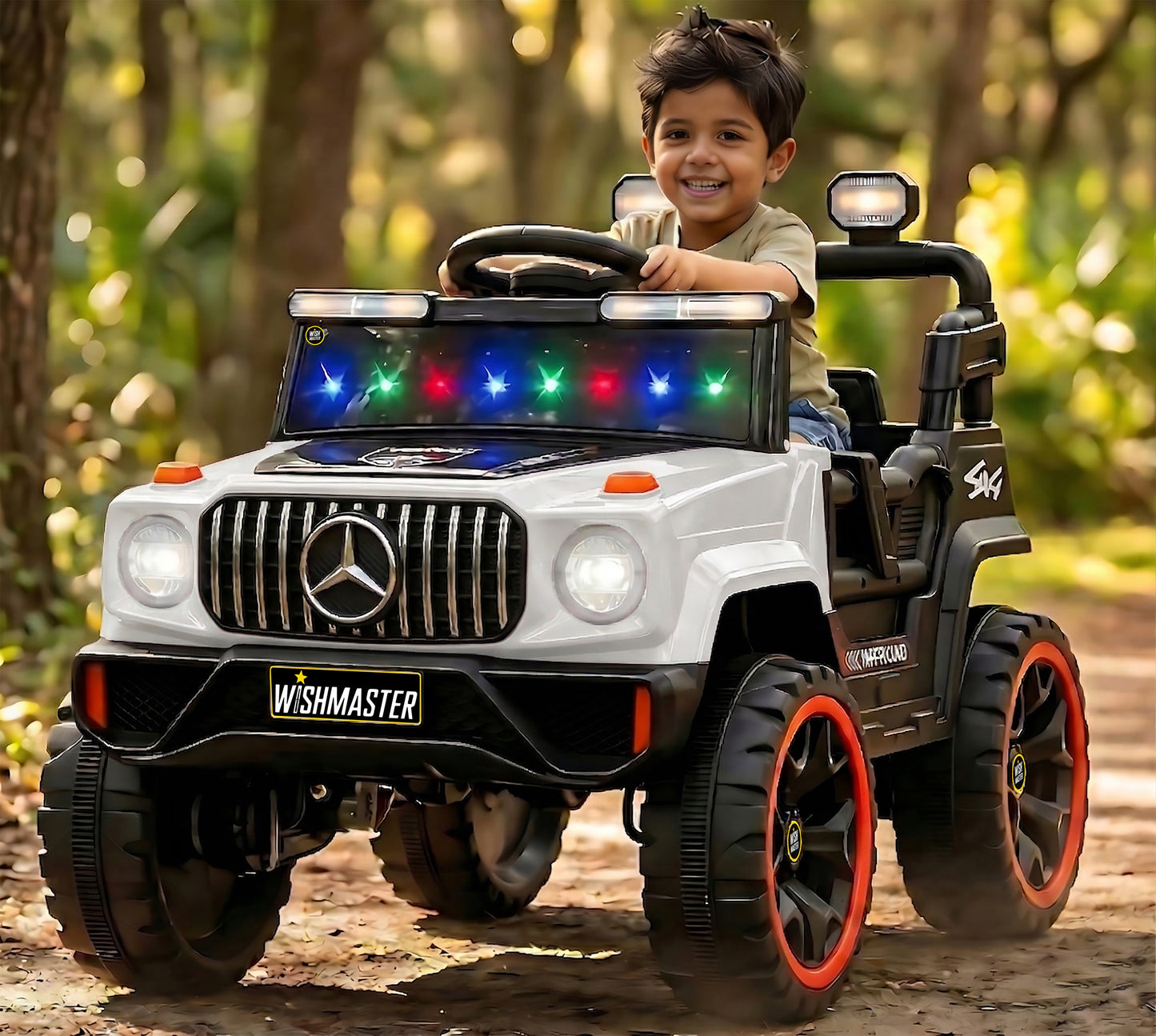 Kids 4x2 Thunder Jeep| Electric Driving Car| Remote + Steering + Mobile App| [1-6 year]