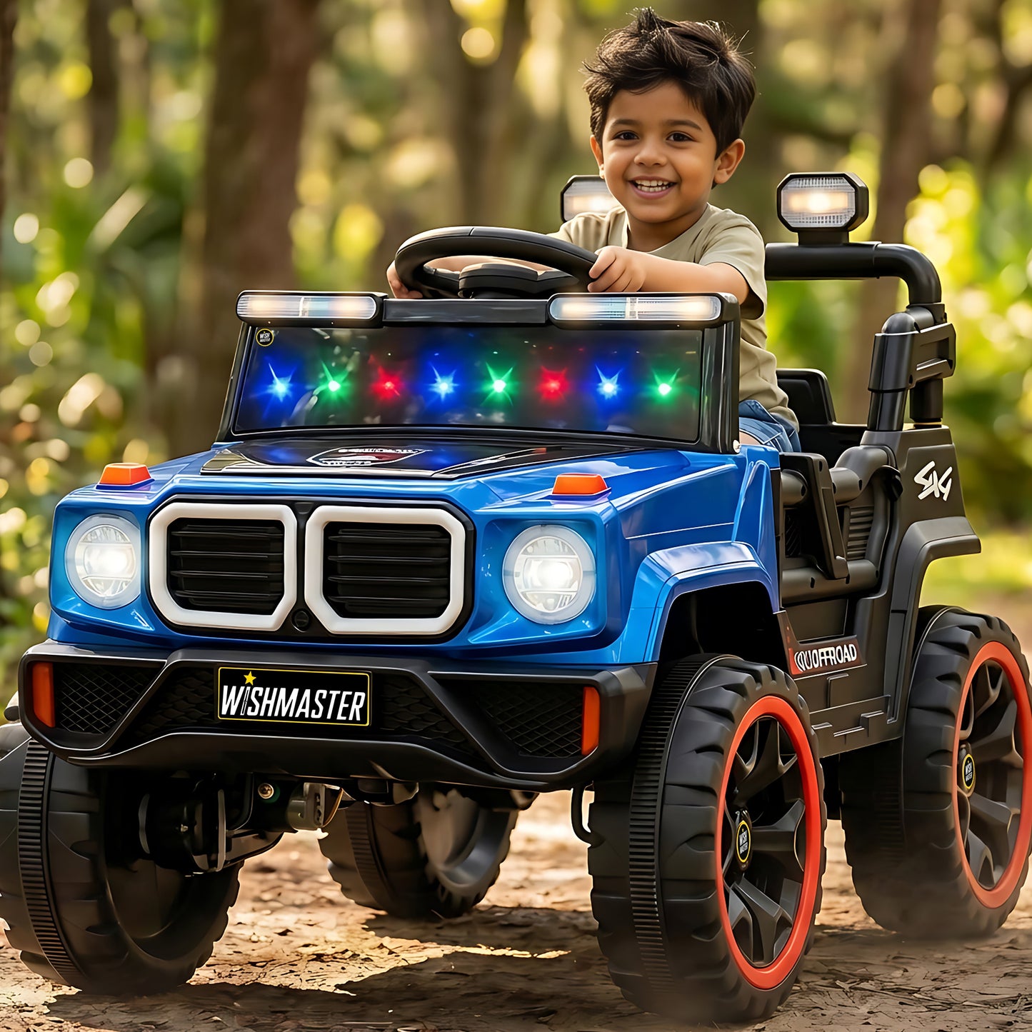 Kids 4x2 Defender Jeep| Electric Driving Car| Remote + Steering + Mobile App Control| [1-6 year]