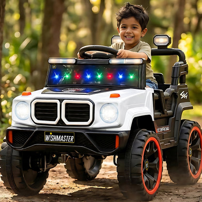 Kids 4x2 Defender Jeep| Electric Driving Car| Remote + Steering + Mobile App Control| [1-6 year]