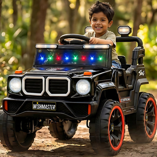 Kids 4x2 Defender Jeep| Electric Driving Car| Remote + Steering + Mobile App Control| [1-6 year]