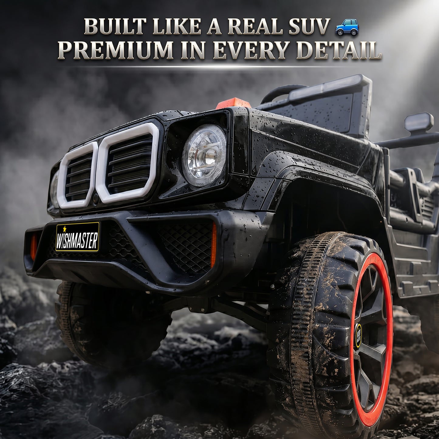 Kids 4x2 Defender Jeep| Electric Driving Car| Remote + Steering + Mobile App Control| [1-6 year]