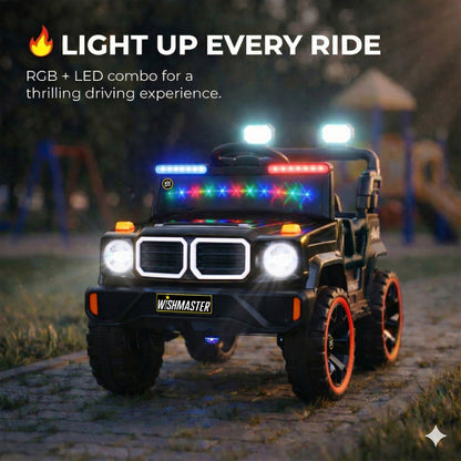 Kids 4x2 Defender Jeep| Electric Driving Car| Remote + Steering + Mobile App Control| [1-6 year]