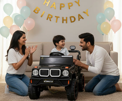 Kids 4x2 Defender Jeep| Electric Driving Car| Remote + Steering + Mobile App Control| [1-6 year]