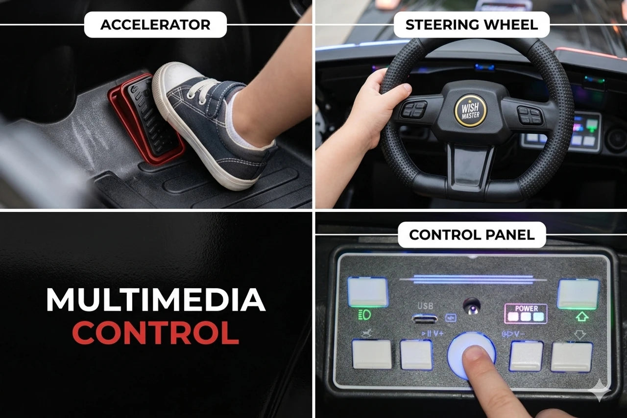 Kids 4x4 G- Wagon Jeep | Driving Electric Car| Remote + Steering + Mobile App Control| [1-6 year]