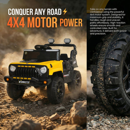 Kids 4x4 G- Wagon Jeep | Driving Electric Car| Remote + Steering + Mobile App Control| [1-6 year]