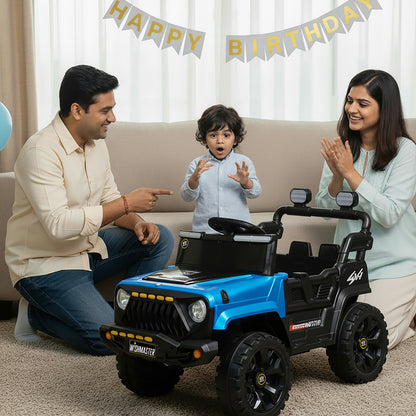 Kids 4x4 G- Wagon Jeep | Driving Electric Car| Remote + Steering + Mobile App Control| [1-6 year]