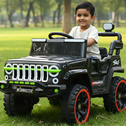 Kids 4x2 Jeep Wrangler| Electric Driving Car| Remote + Steering + Mobile App Control| [1-6 year]