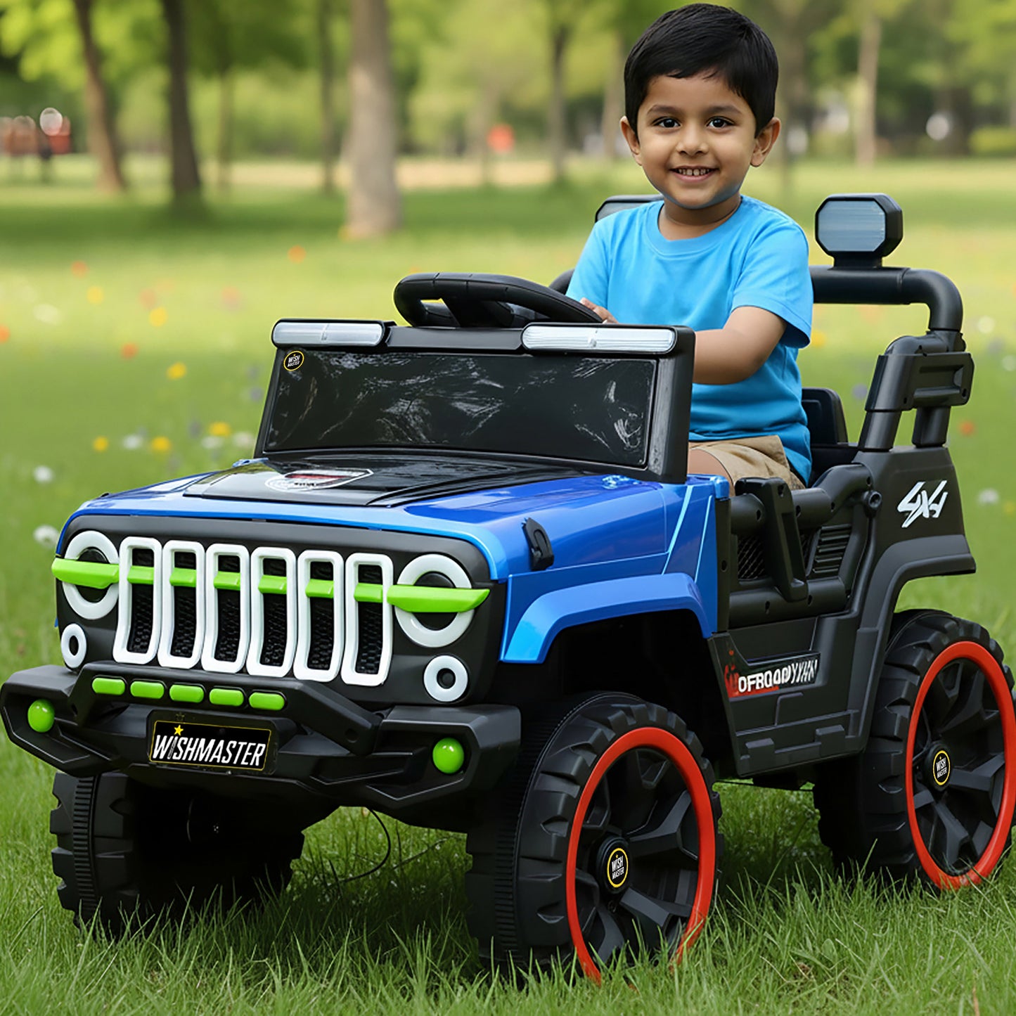 Kids 4x2 Jeep Wrangler| Electric Driving Car| Remote + Steering + Mobile App Control| [1-6 year]