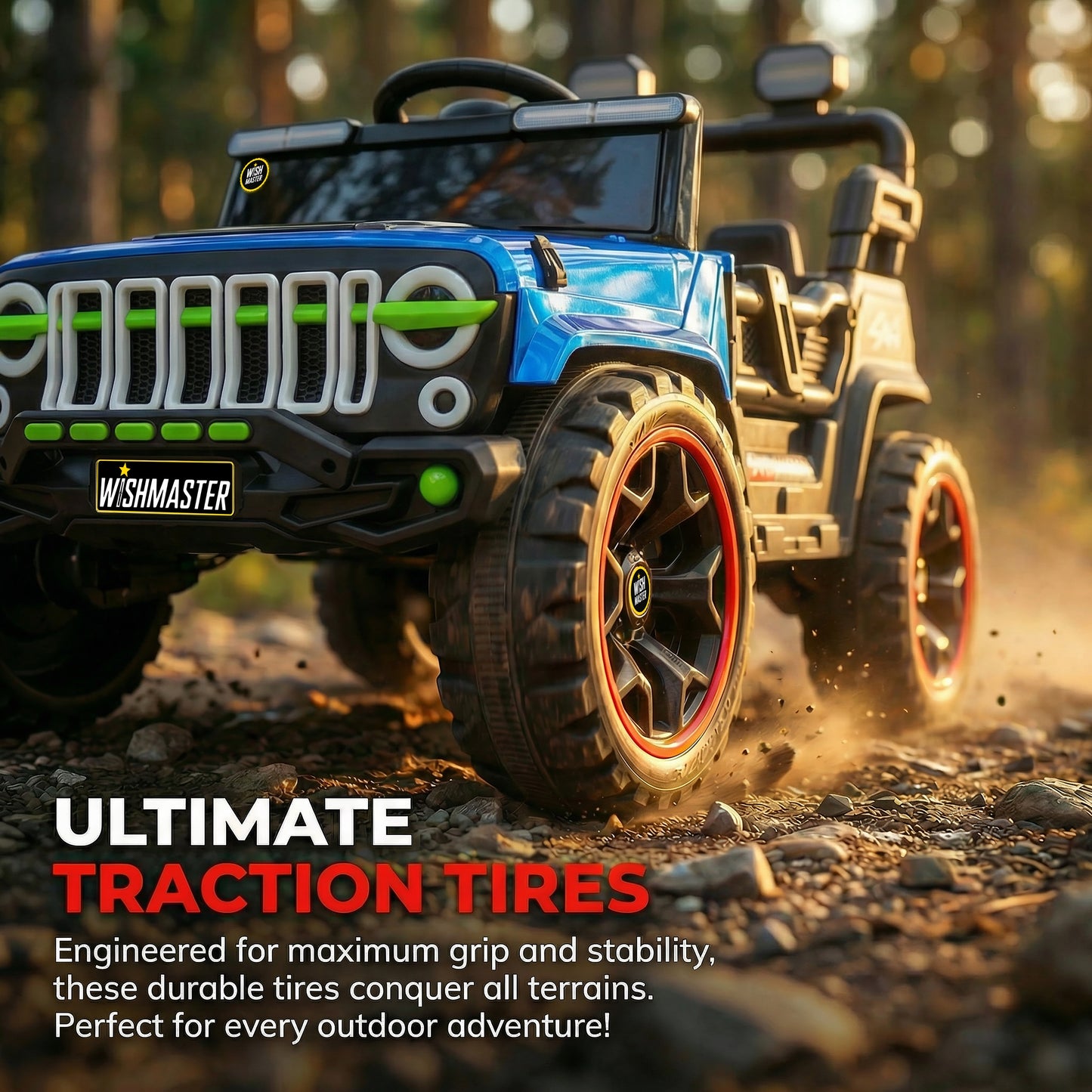Kids 4x2 Jeep Wrangler| Electric Driving Car| Remote + Steering + Mobile App Control| [1-6 year]