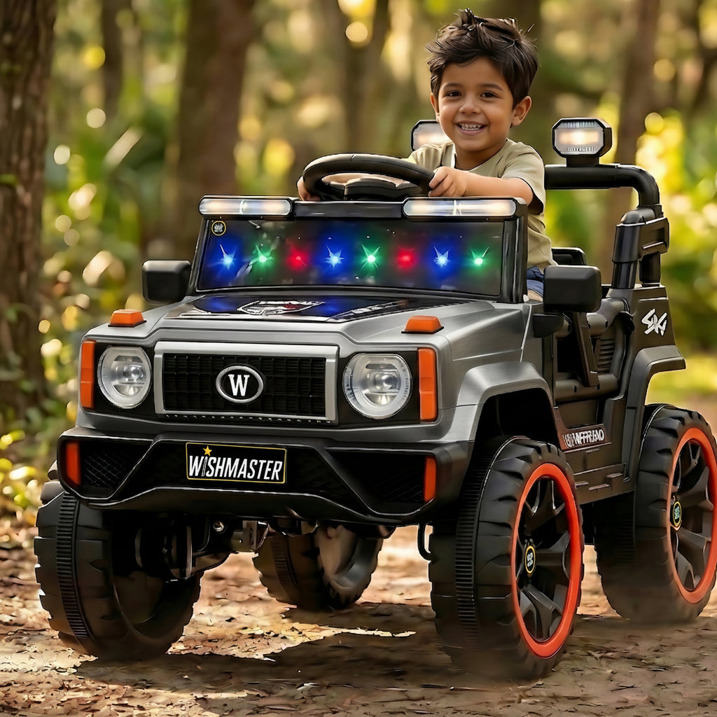 Kids 4x4 GX Elite Jeep| Electric Driving Car| Remote + Steering + Mobile App Control| [1-6 year]