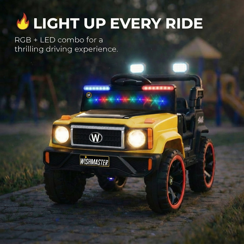Kids 4x4 GX Elite Jeep| Electric Driving Car| Remote + Steering + Mobile App Control| [1-6 year]