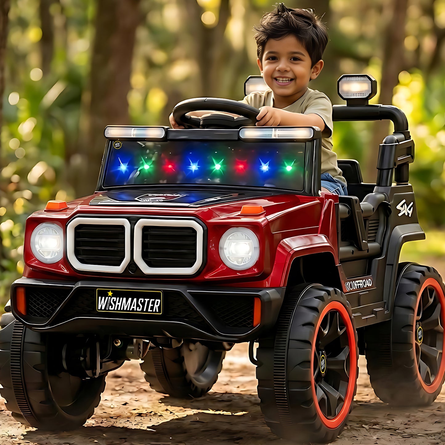 Kids 4x2 Defender Jeep| Electric Driving Car| Remote + Steering + Mobile App Control| [1-6 year]