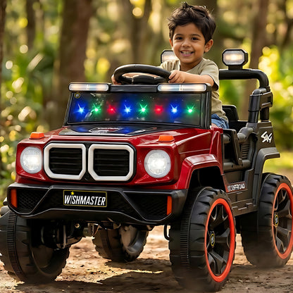 Kids 4x2 Defender Jeep| Electric Driving Car| Remote + Steering + Mobile App Control| [1-6 year]