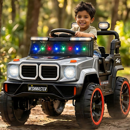 Kids 4x2 Defender Jeep| Electric Driving Car| Remote + Steering + Mobile App Control| [1-6 year]