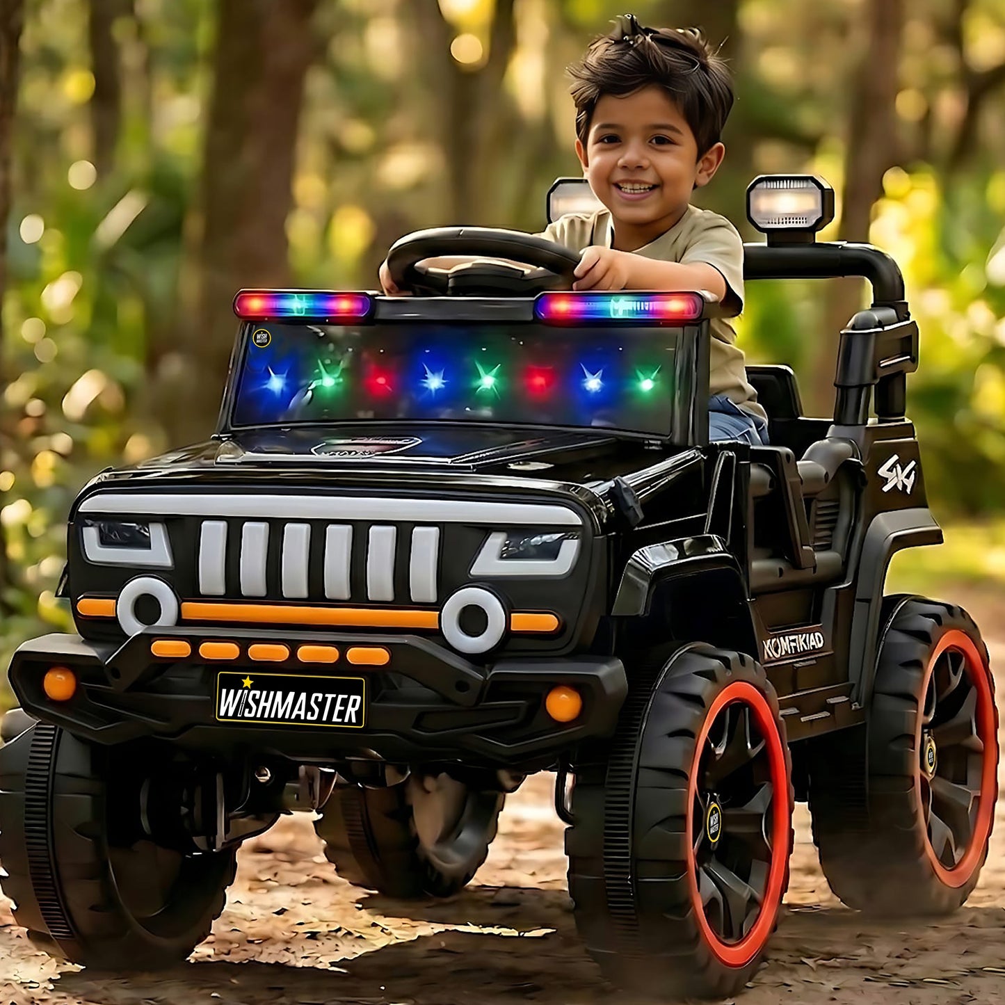 Kids 4x2 Ranger Jeep| Electric Driving Car| Remote + Steering + Mobile App Control| [1-6 year]