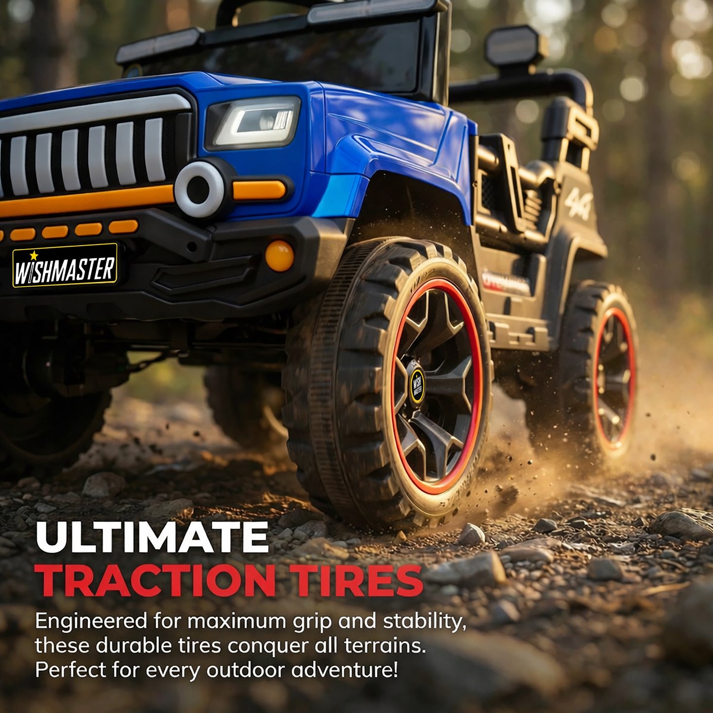 Kids 4x2 Ranger Jeep| Electric Driving Car| Remote + Steering + Mobile App Control| [1-6 year]