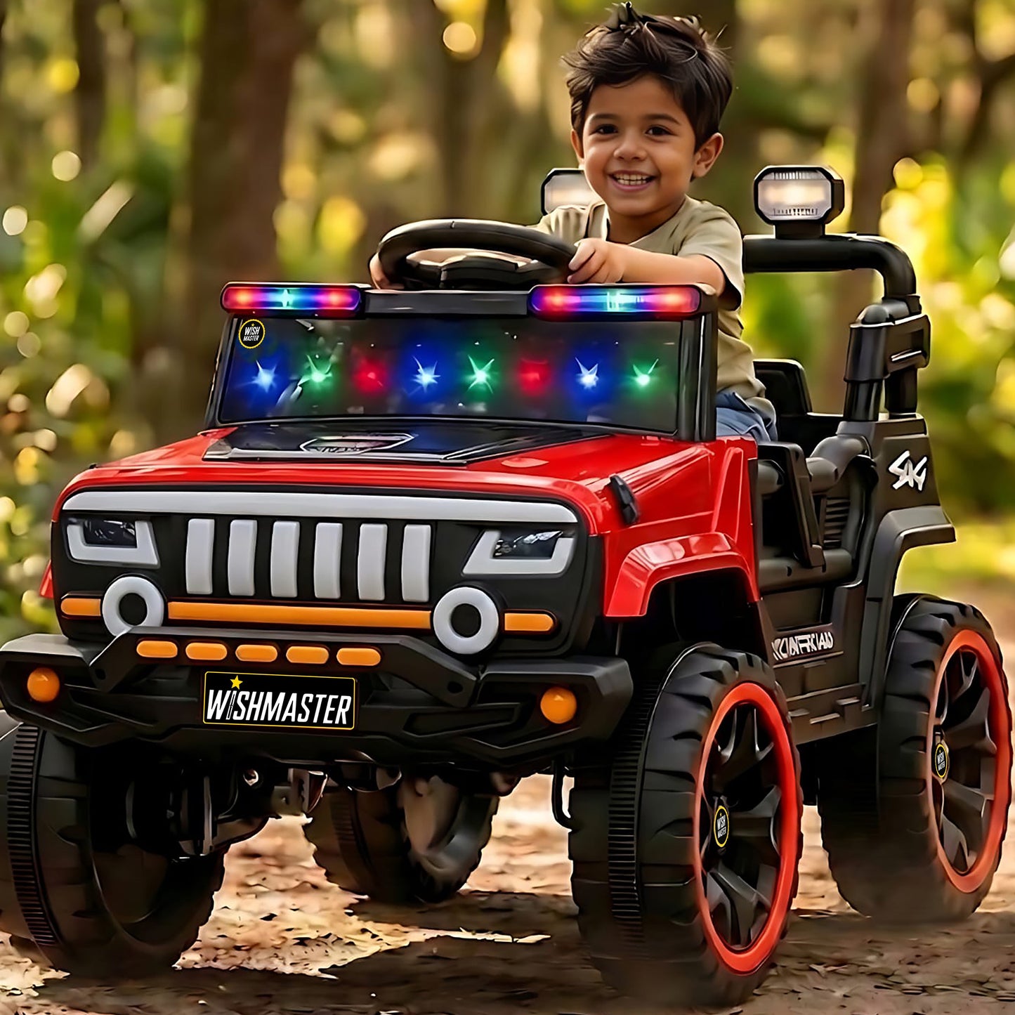 Kids 4x2 Ranger Jeep| Electric Driving Car| Remote + Steering + Mobile App Control| [1-6 year]