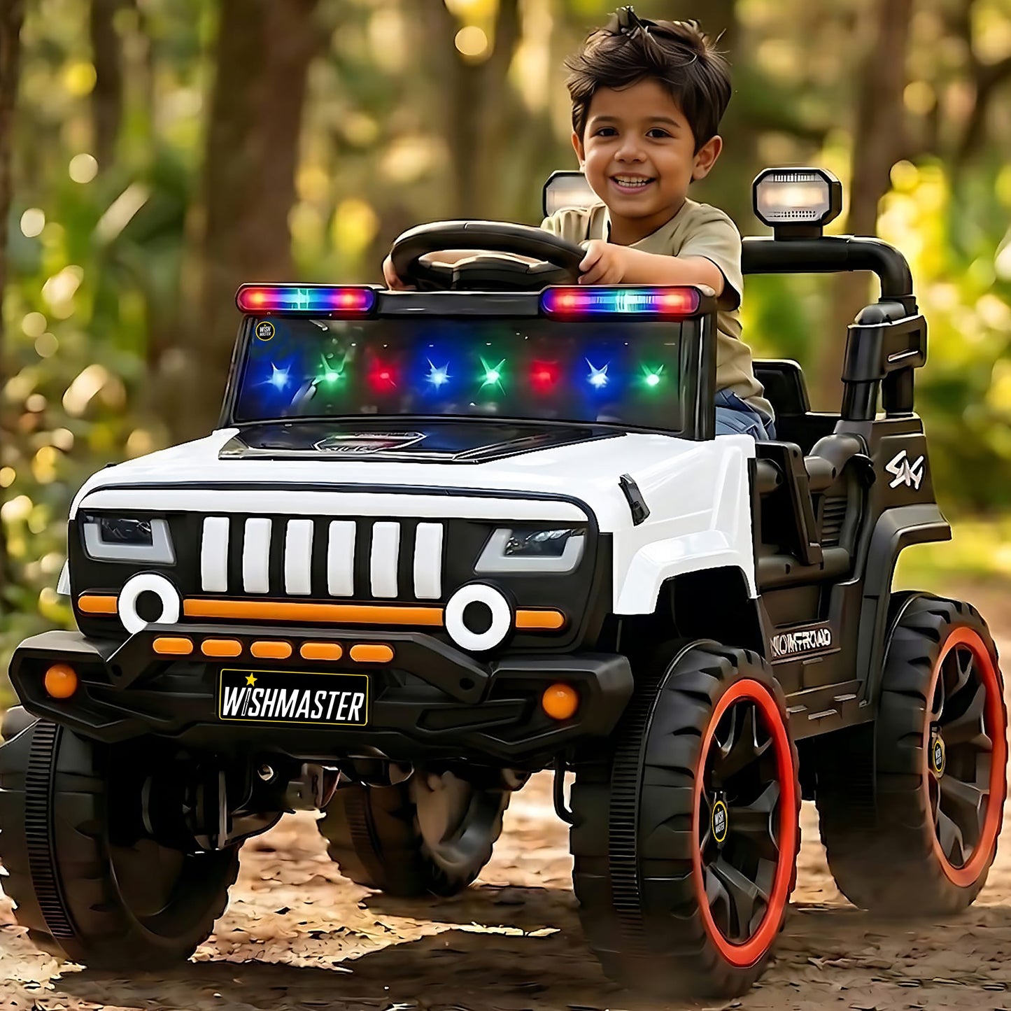 Kids 4x2 Ranger Jeep| Electric Driving Car| Remote + Steering + Mobile App Control| [1-6 year]