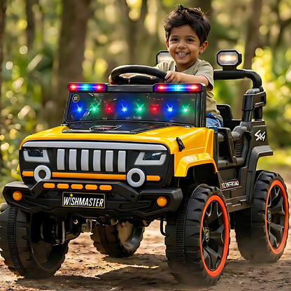 Kids 4x2 Ranger Jeep| Electric Driving Car| Remote + Steering + Mobile App Control| [1-6 year]