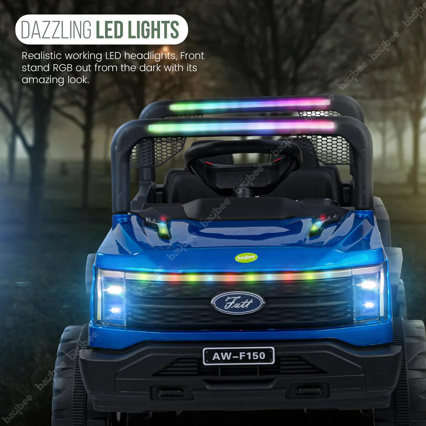 Kids Driving EV Cars for 1, 2, 3, 4, 5, 6 Years | Remote + Steering + Mobile App Control | Kids Jeeps (Entery Level Jeeps [2-6 Years] F-Raptor