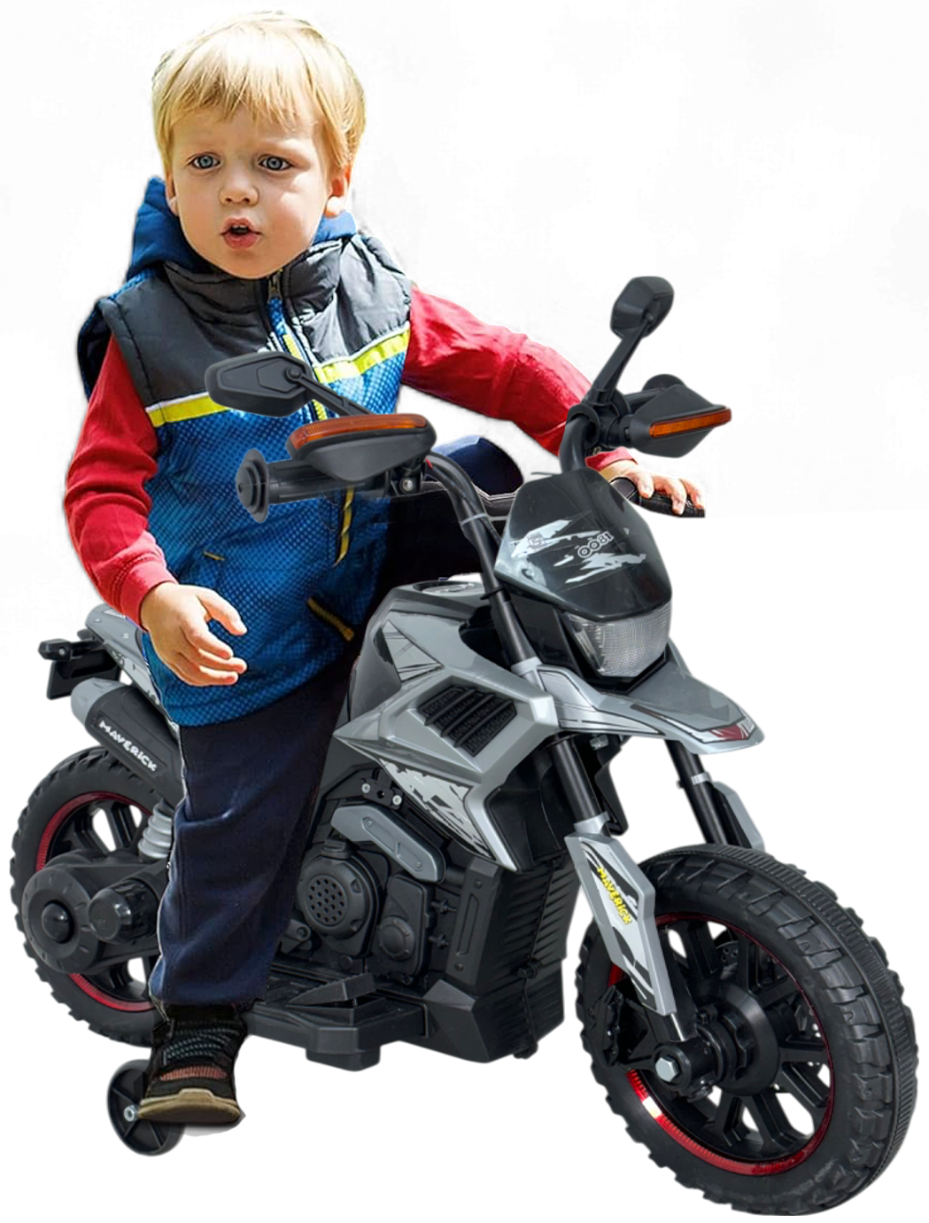 Kids EV Battery Operated Motorcycle for 2+, 3+, 4 Year Kids (Motocross EV Bike [Small Size 2,3,4 Year]