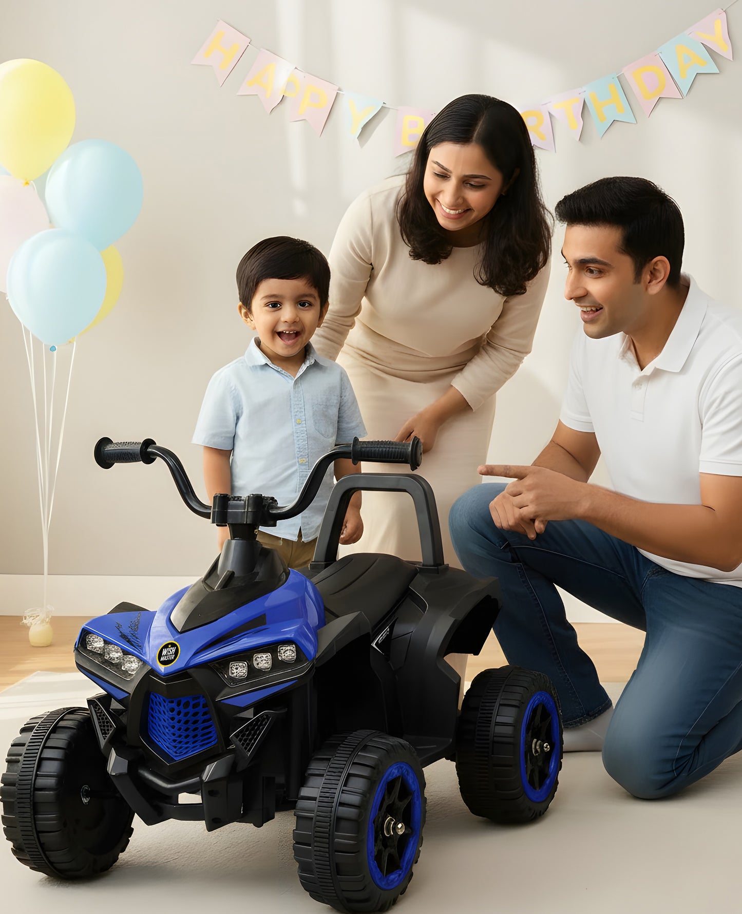 Kids Electric Ride On ATV Bike| LED Lights & Foot Accelerator| [2-6 year]