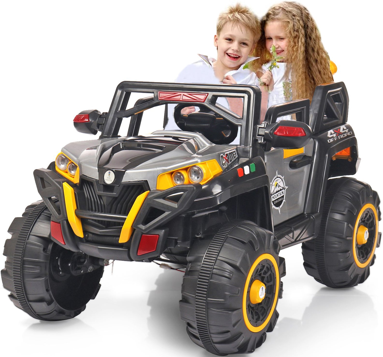 Kids Big Size 4x4 Battery Operated Electric Jeep For 1-8 Years Boys & Girls | 3 Mode Control Remote + Mobile App + Manual Drive