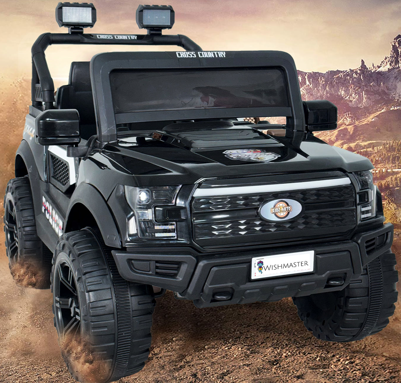 KIds 4x4 Driving EV Cars for 1, 2, 3, 4, 5, 6 Years | Remote + Steering + Mobile App Control | Kids Jeeps | Most Gifted Jeeps (Medium Size F-Raptor [1-8 Year Kids]