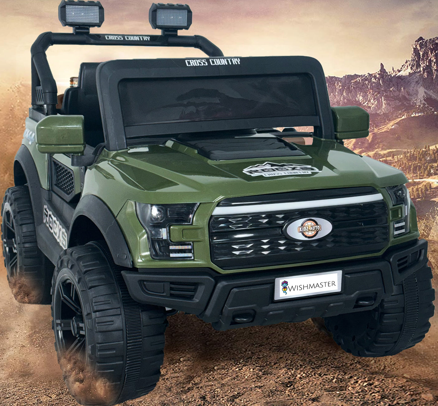 KIds 4x4 Driving EV Cars for 1, 2, 3, 4, 5, 6 Years | Remote + Steering + Mobile App Control | Kids Jeeps | Most Gifted Jeeps (Medium Size F-Raptor [1-8 Year Kids]