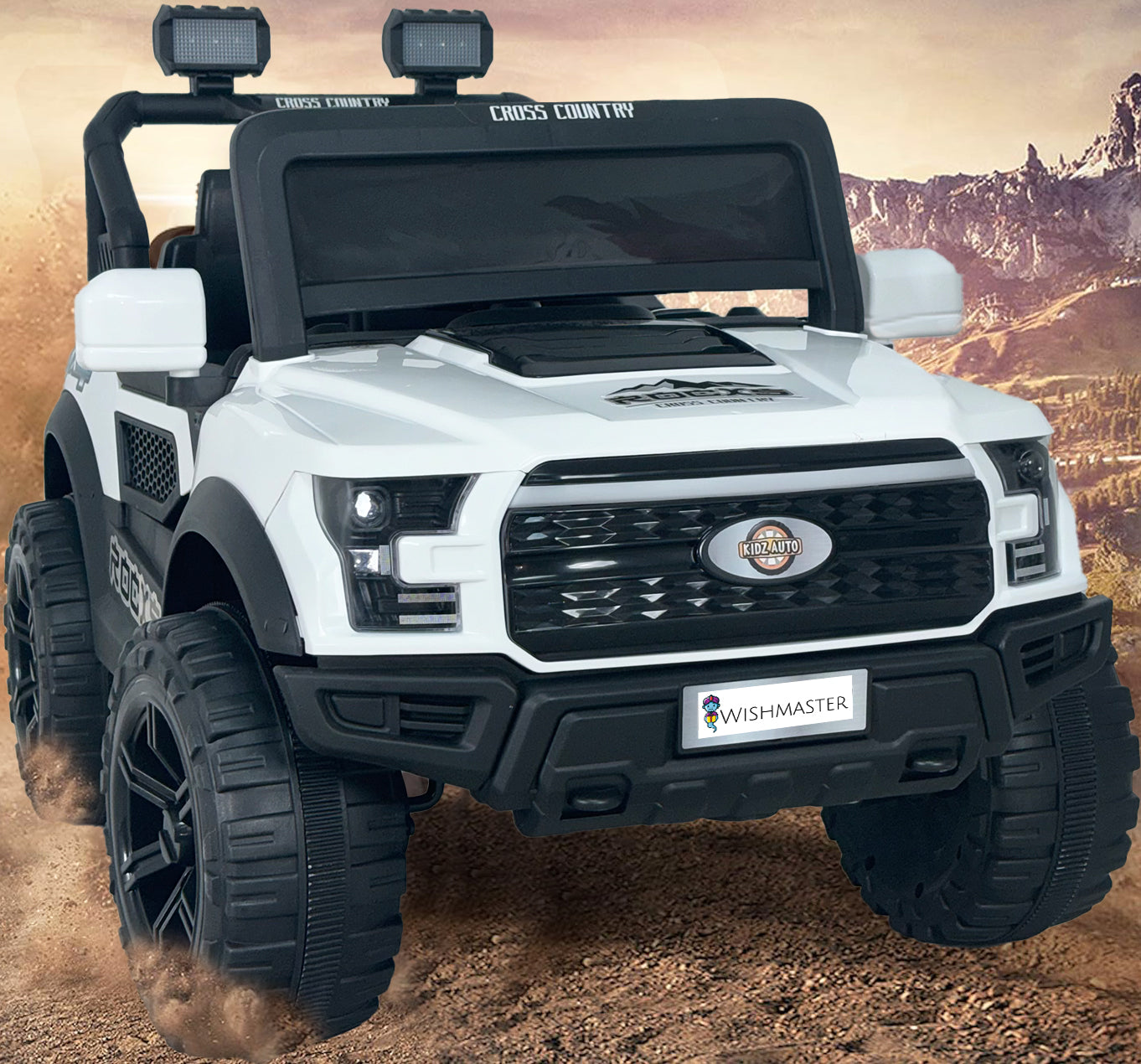 KIds 4x4 Driving EV Cars for 1, 2, 3, 4, 5, 6 Years | Remote + Steering + Mobile App Control | Kids Jeeps | Most Gifted Jeeps (Medium Size F-Raptor [1-8 Year Kids]