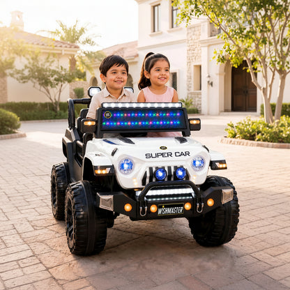 Kids 4x4 Thar Roxx Electric Drving Car| Remote + Steering + Mobile App Control| Kids Jeep [1-8 Year]