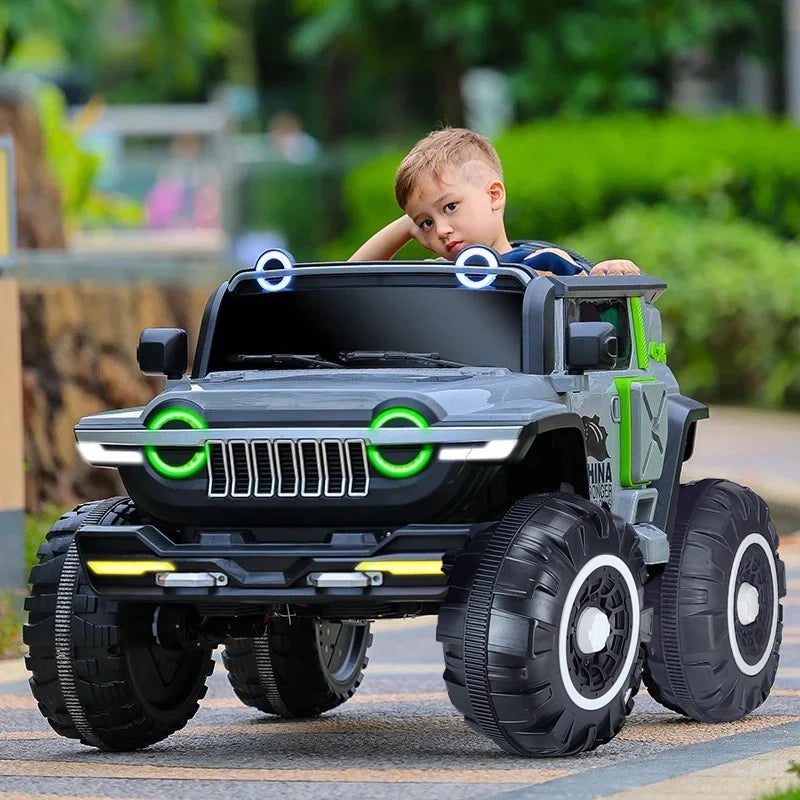 Kids Big Size 4x4 Battery Operated Rechargeable Driving Jeep I Large Size 4 + 1 Motors I Premium Quality I Top End Configuration | 1-12 Years | Remote Control + Mobile App
