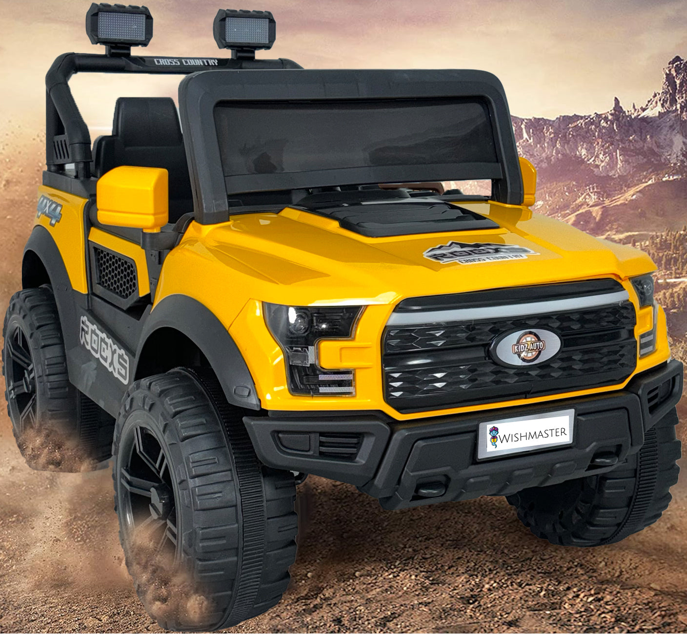 KIds 4x4 Driving EV Cars for 1, 2, 3, 4, 5, 6 Years | Remote + Steering + Mobile App Control | Kids Jeeps | Most Gifted Jeeps (Medium Size F-Raptor [1-8 Year Kids]