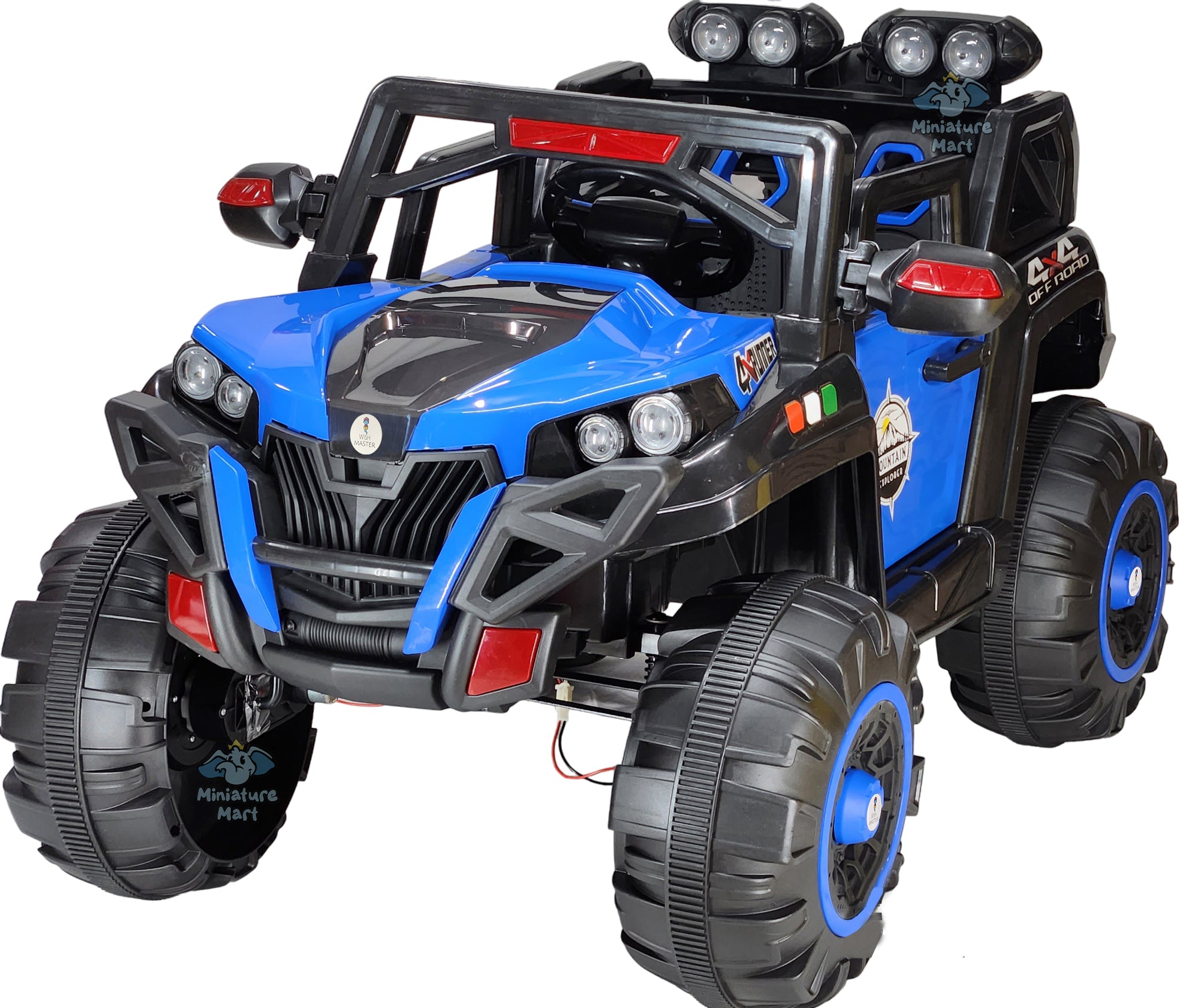Kids Big Size 4x4 Battery Operated Electric Jeep For 1-8 Years Boys & Girls | 3 Mode Control Remote + Mobile App + Manual Drive
