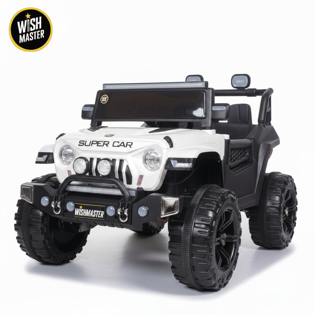 Kids 4x4 Thar Roxx Electric Drving Car| Remote + Steering + Mobile App Control| Kids Jeep [1-8 Year]