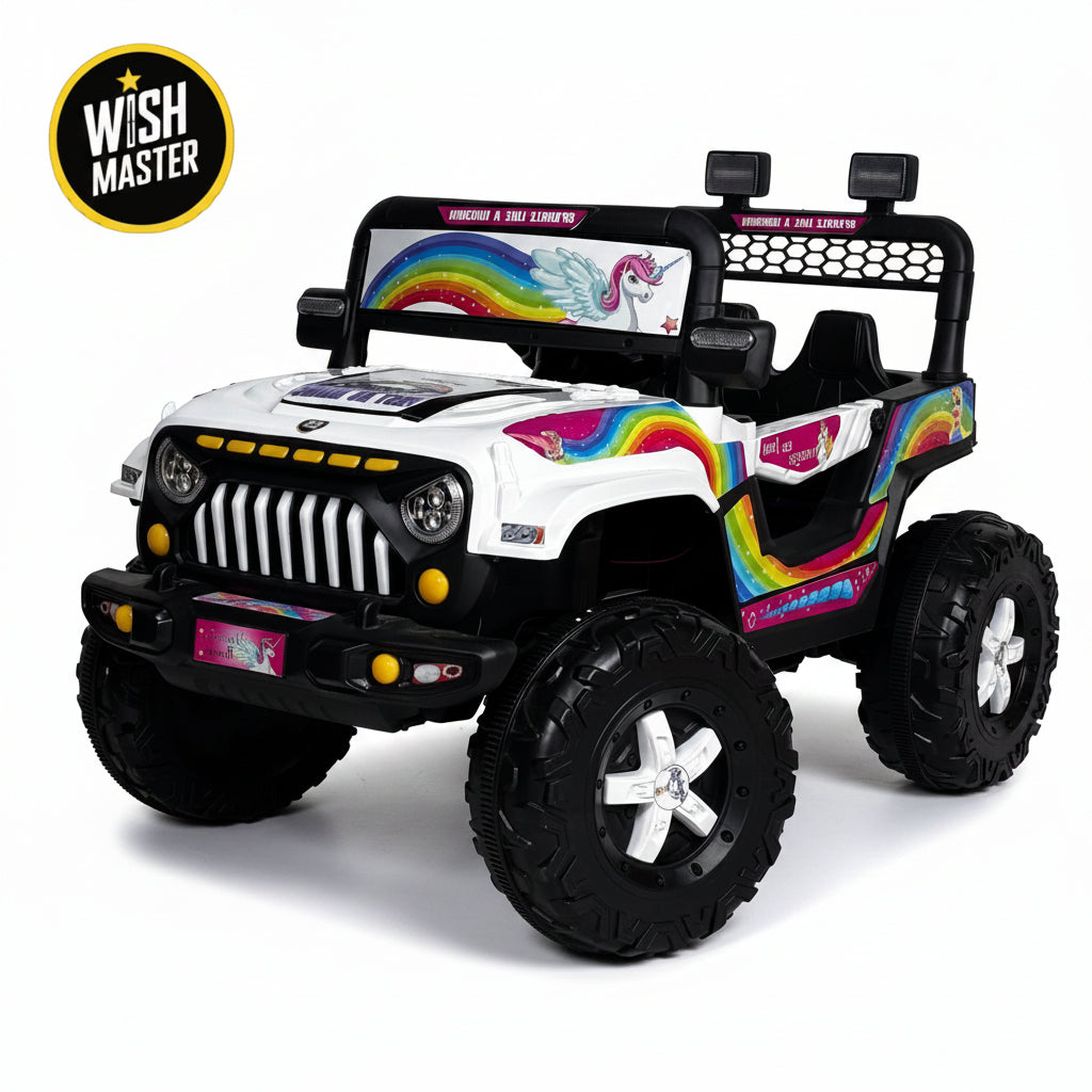 Kids 4x4 Thar Jeep| Kids Driving Electric Car| Remote + Steering + Mobile App Control| [1-6 Year]