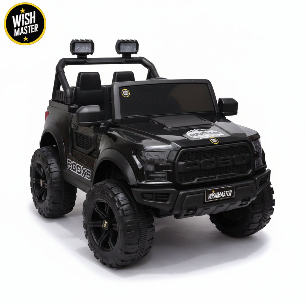 Kids 4x4 POBO Driving Electric Car | Remote + Steering + Mobile App Control | Kids Jeep | [2-10 Year]