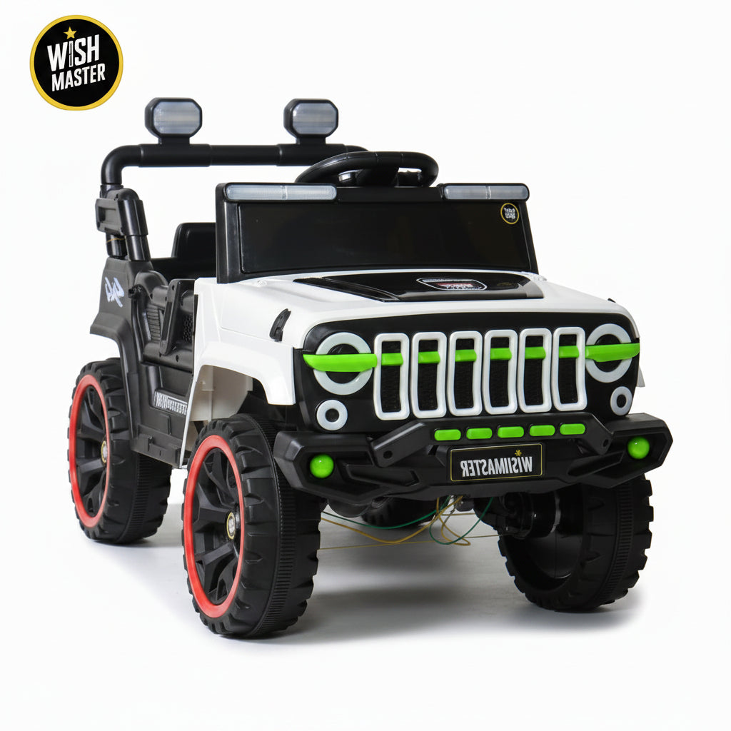 Kids 4x2 Jeep Wrangler| Electric Driving Car| Remote + Steering + Mobile App Control| [1-6 year]