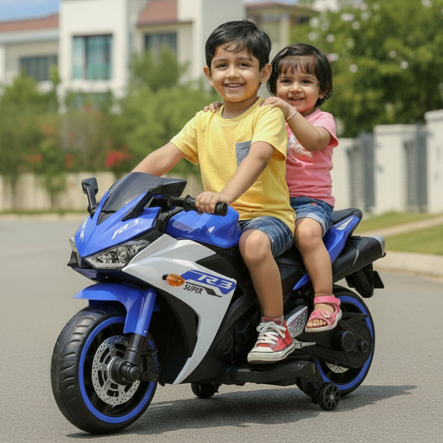 Kids Dhoom Bike| Electric Ride On Bike | With Hand Accelerator & Foot Brake + Music Player| [2-8 Year]