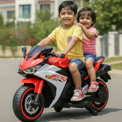 Kids Dhoom Bike| Electric Ride On Bike | With Hand Accelerator & Foot Brake + Music Player| [2-8 Year]