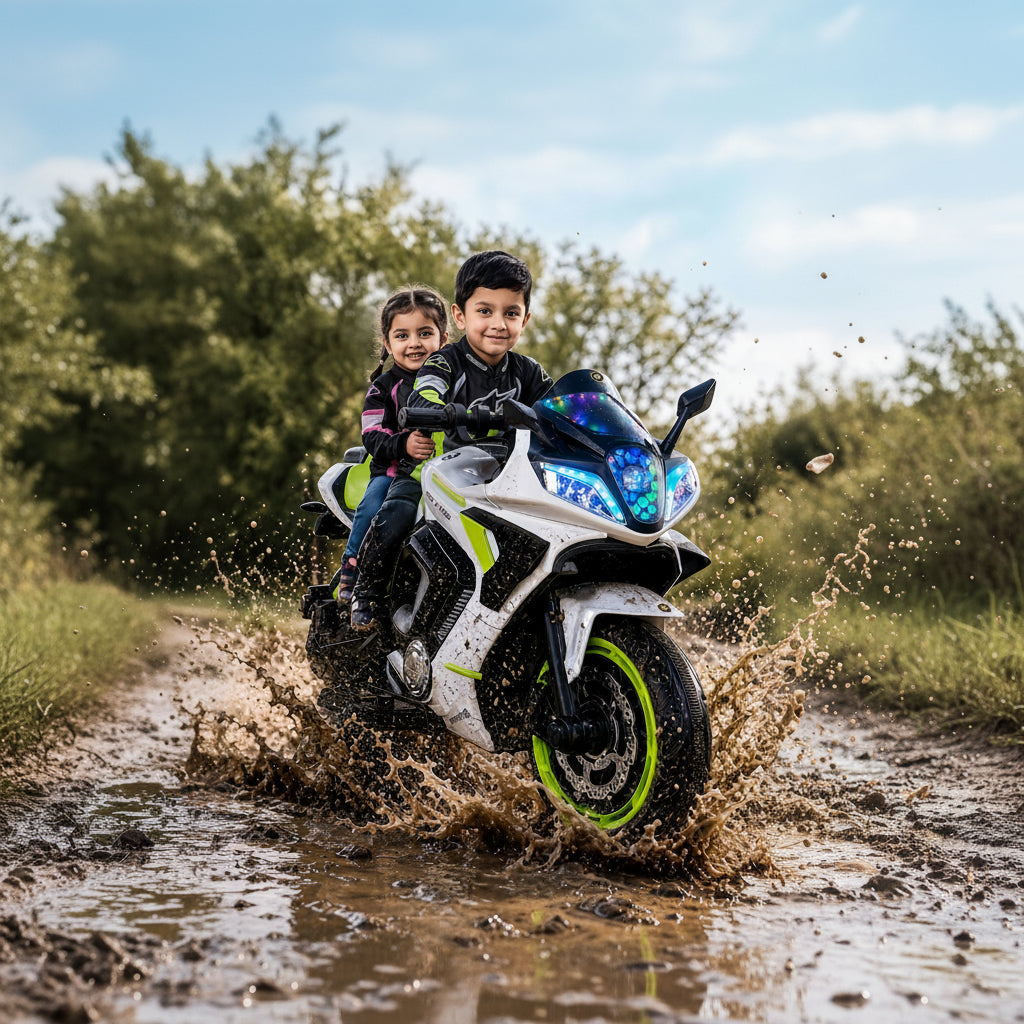Kids Raftar Bike| Electric Ride On Bike| With Hand Accelerator & Foot Brake| [3-8 year]