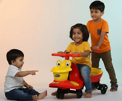 Kids Magic Duck Twister Ride On| Swing Car| Non-Battery Operated | [1-6 year]| Red & Yellow
