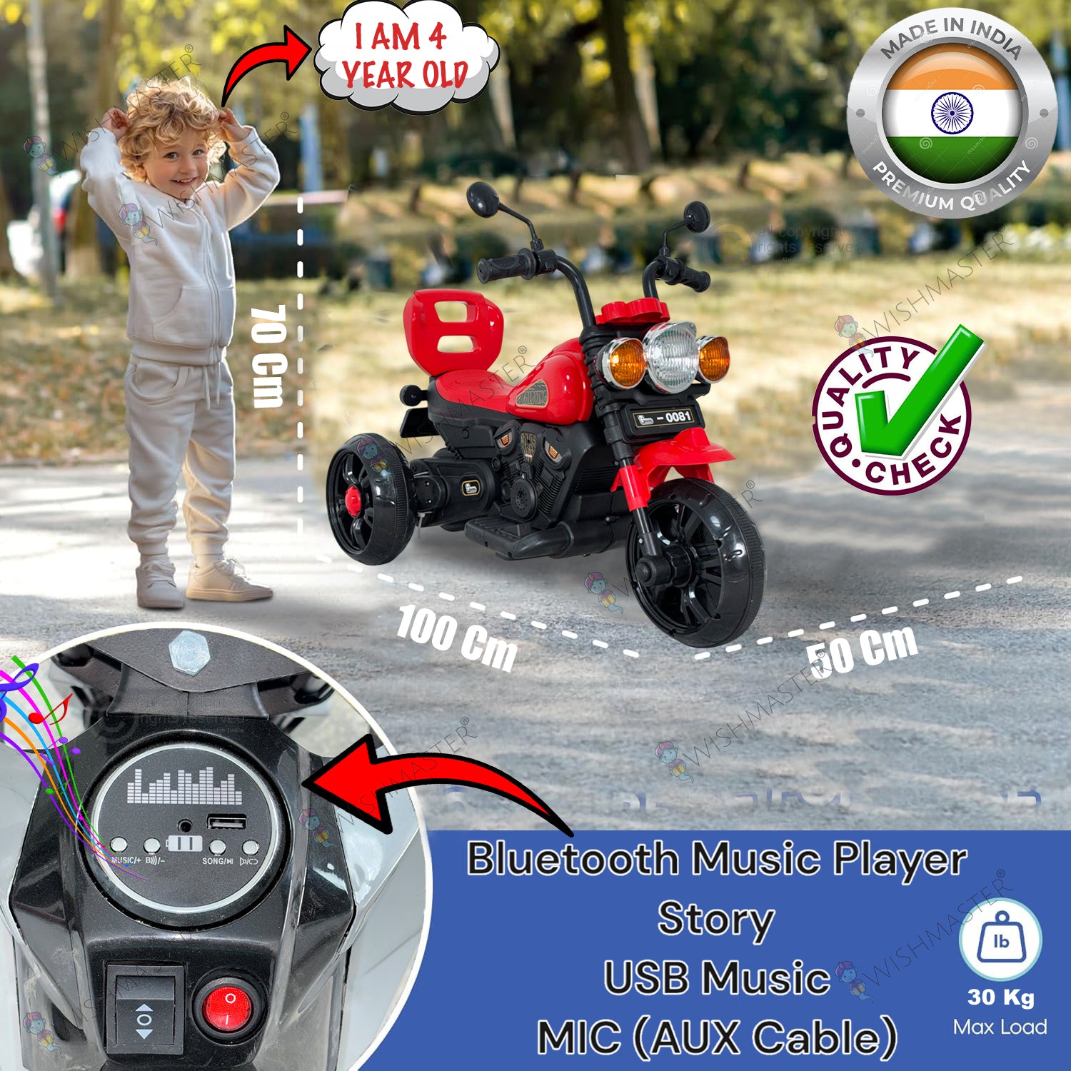 Kids Battery Operated Kids Electric Motorbike, Ride-On Toy for Ages 2-6 Years, Birthday Gift for Boys and Girls (Royal Enfield EV Bike[2-6Year Kids]