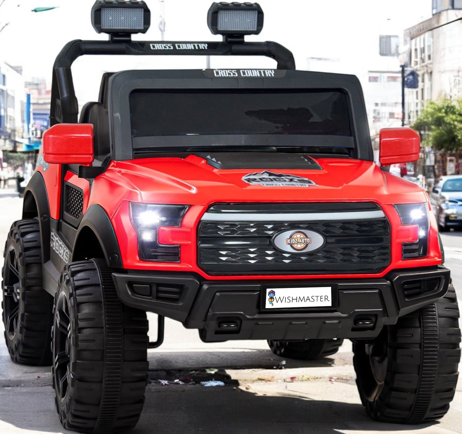 KIds 4x4 Driving EV Cars for 1, 2, 3, 4, 5, 6 Years | Remote + Steering + Mobile App Control | Kids Jeeps | Most Gifted Jeeps (Medium Size F-Raptor [1-8 Year Kids]
